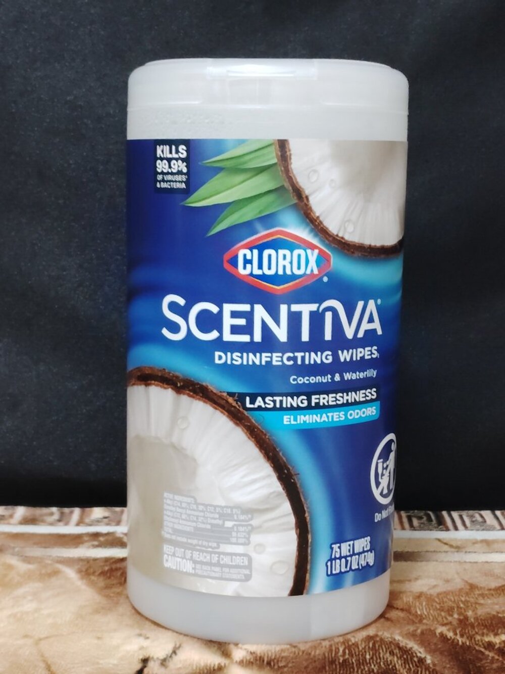 Clorox Scentiva Coconut & Waterlily Disinfecting Wipes - 75ct
